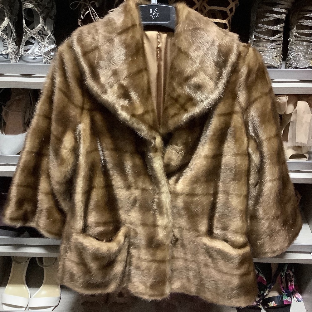 Rachel Zoe Faux Mink Jacket Size Small